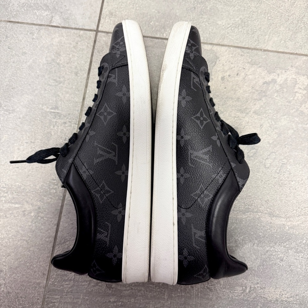 Louis Vuitton Monogram Eclipse Black Low Top Luxembourg Sneakers Trainers US9.5 - Picture 6 of 11